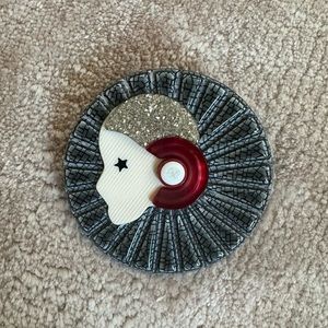 Vintage Lea Stein Paris harlequin brooch